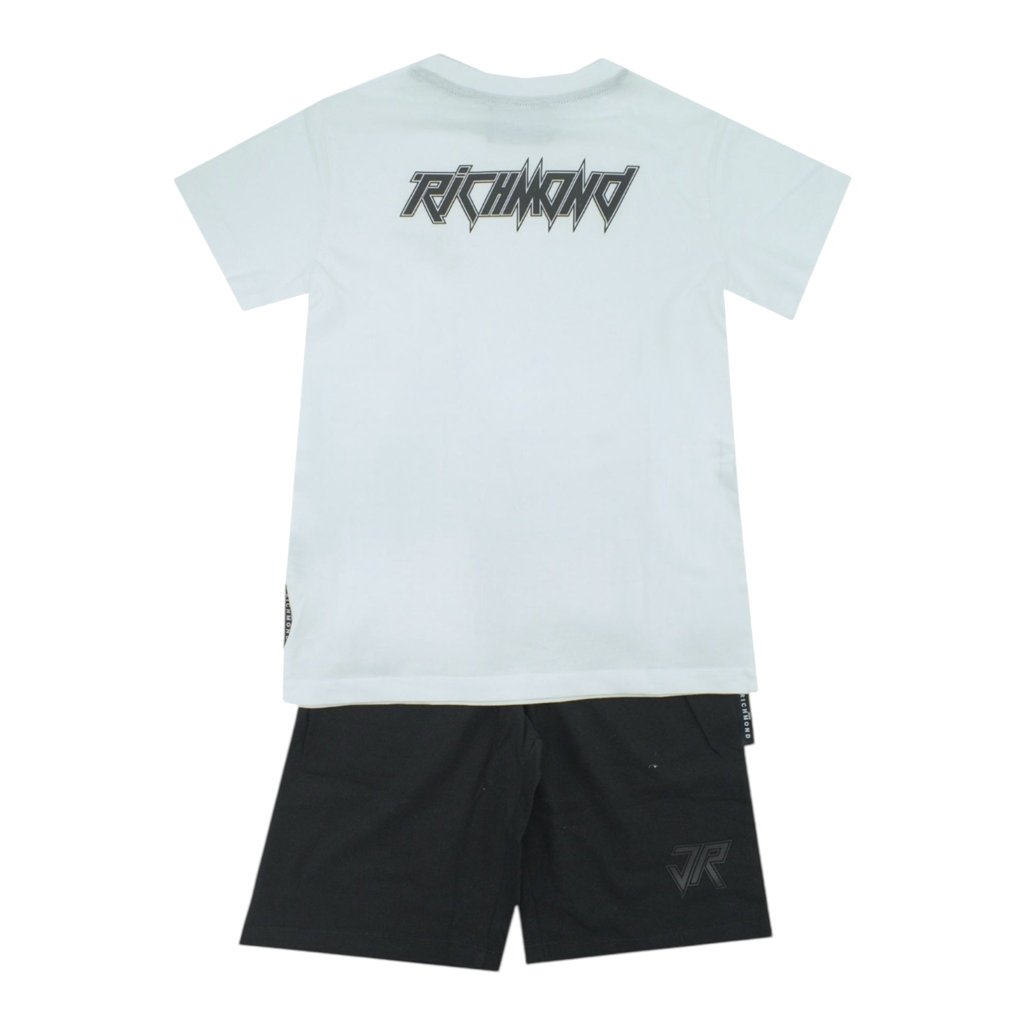 John Richmond Completo 2 Pezzi T-Shirt-Bermuda Tinta Unita per Neonato RBP25134CJX BIANCO/NERO JOHN RICHMOND 