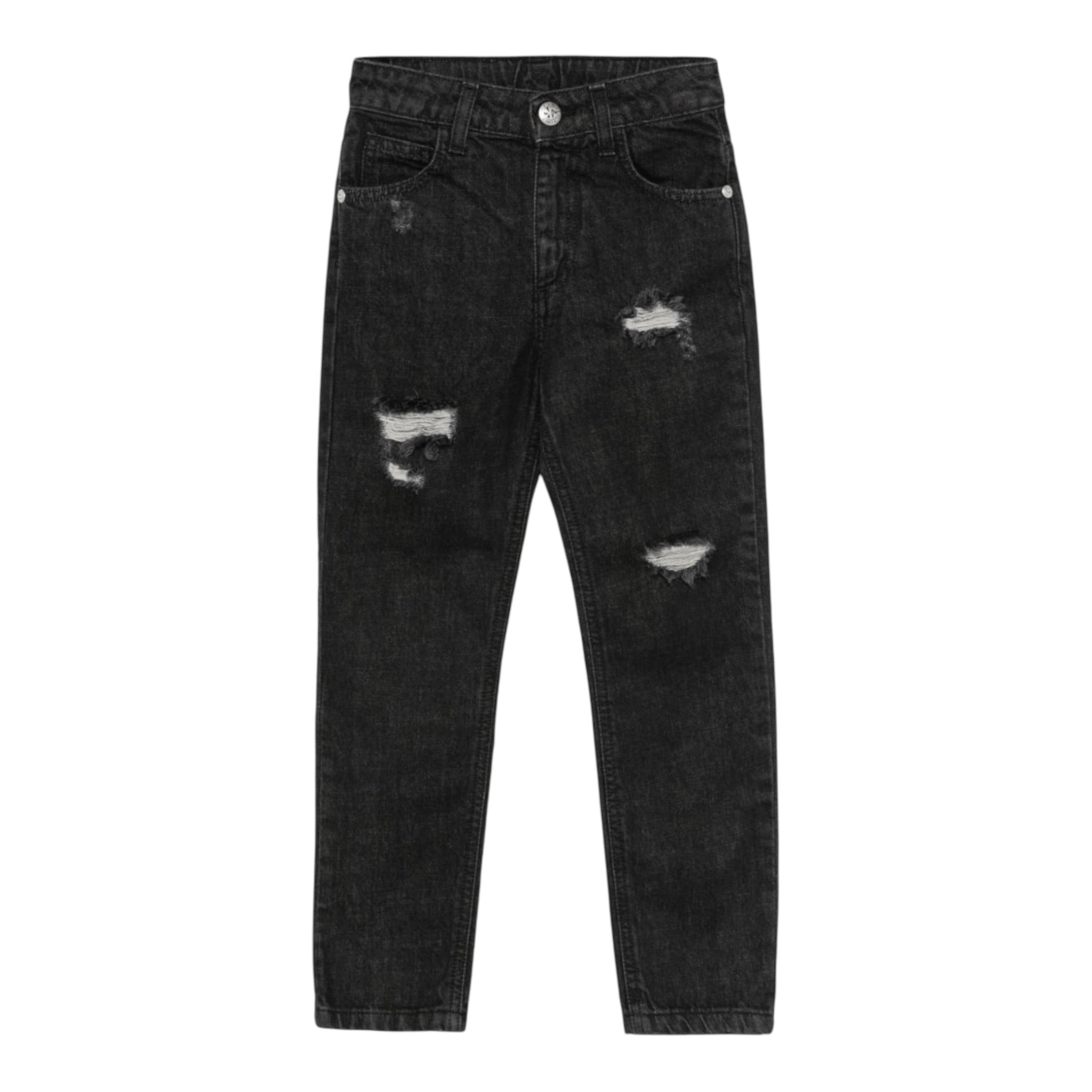 John Richmond Jeans Tinta Unita con Girovita Regolabile per Bambino RBP25181JE NERO JOHN RICHMOND 