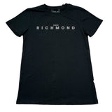 John Richmond T-Shirt Girocollo Tinta Unita con Logo per Bambino RBP26008TS NERO JOHN RICHMOND 