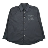John Richmond Camicia Tinta Unita con Bottoni per Bambino RBP26029CA NERO JOHN RICHMOND 