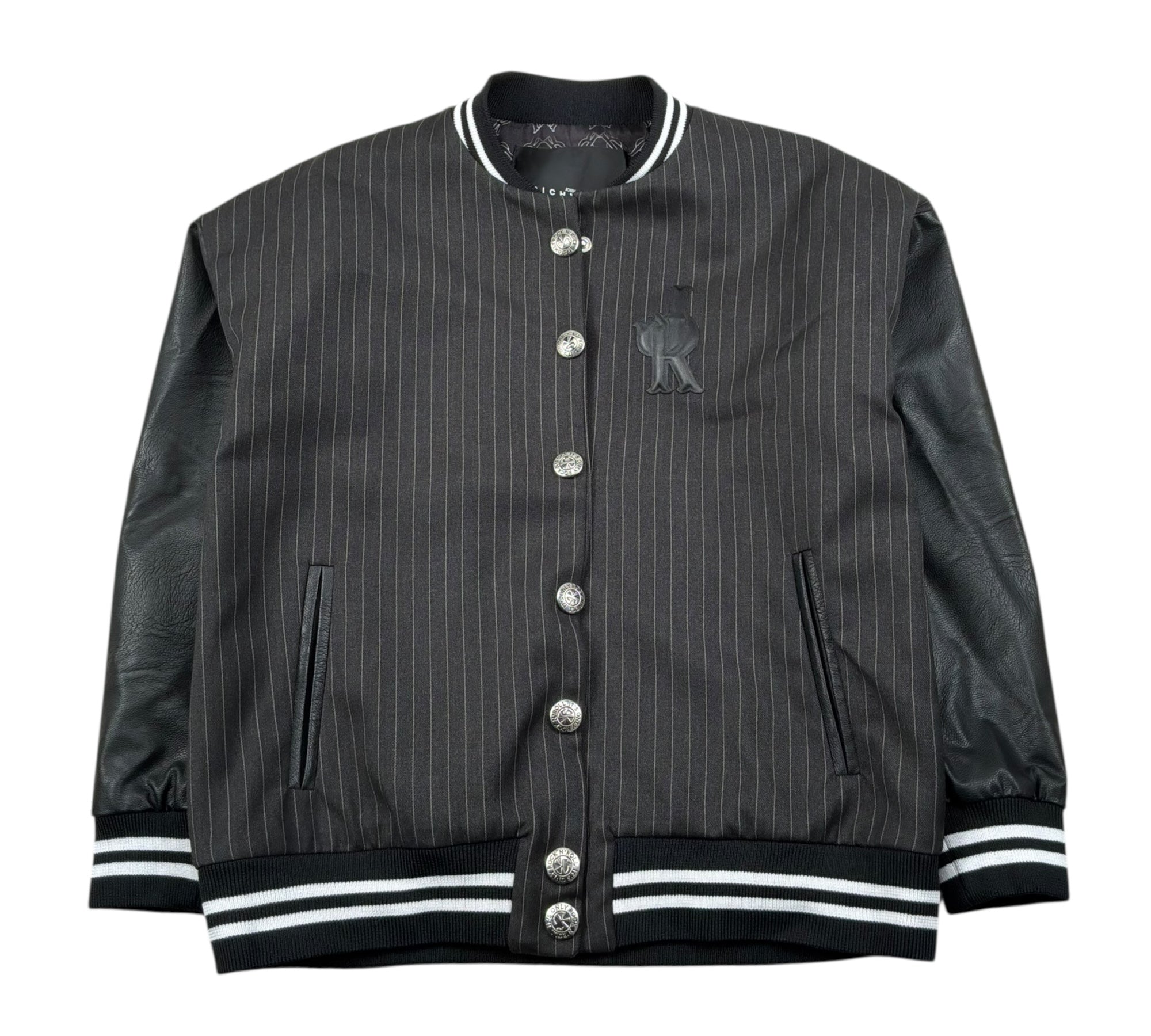 John Richmond Giubbino College Tinta Unita con Ecopelle per Bambino RBP26072GB NERO JOHN RICHMOND 