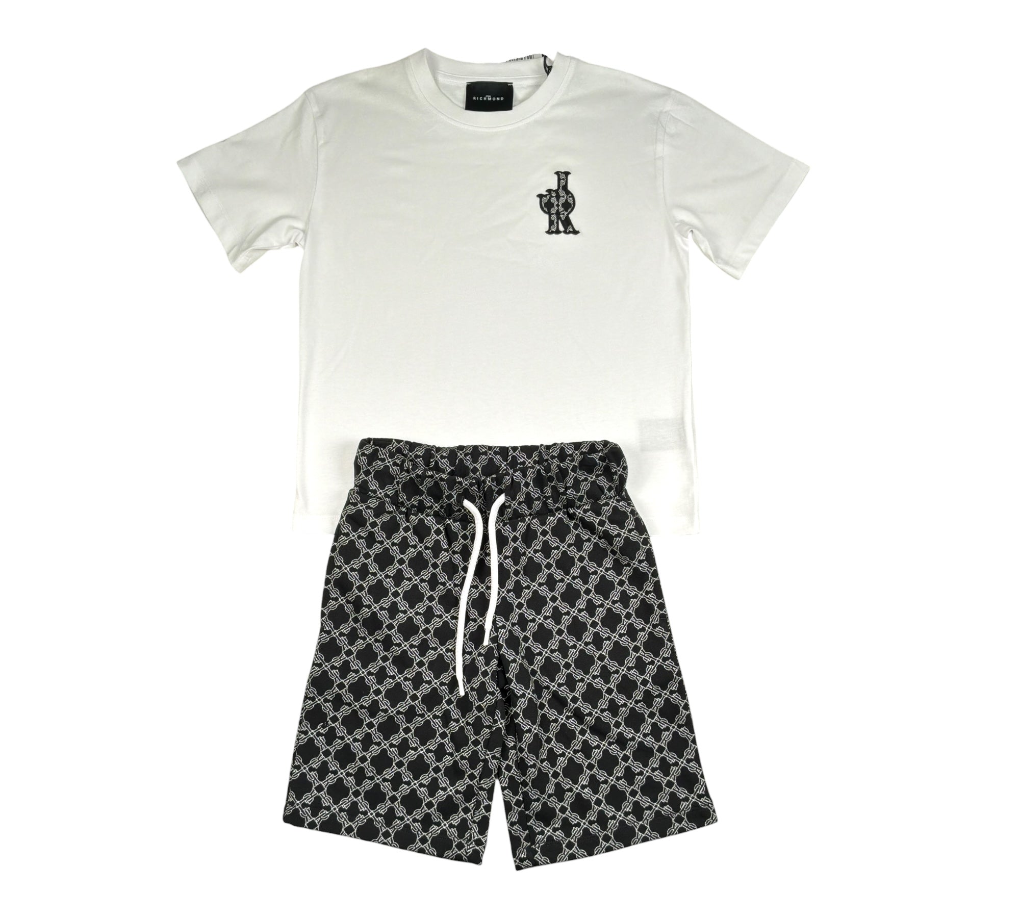 John Richmond Completo 2 Pezzi T-Shirt-Bermuda  per Bambino RBP26078CJ BIANCO JOHN RICHMOND 