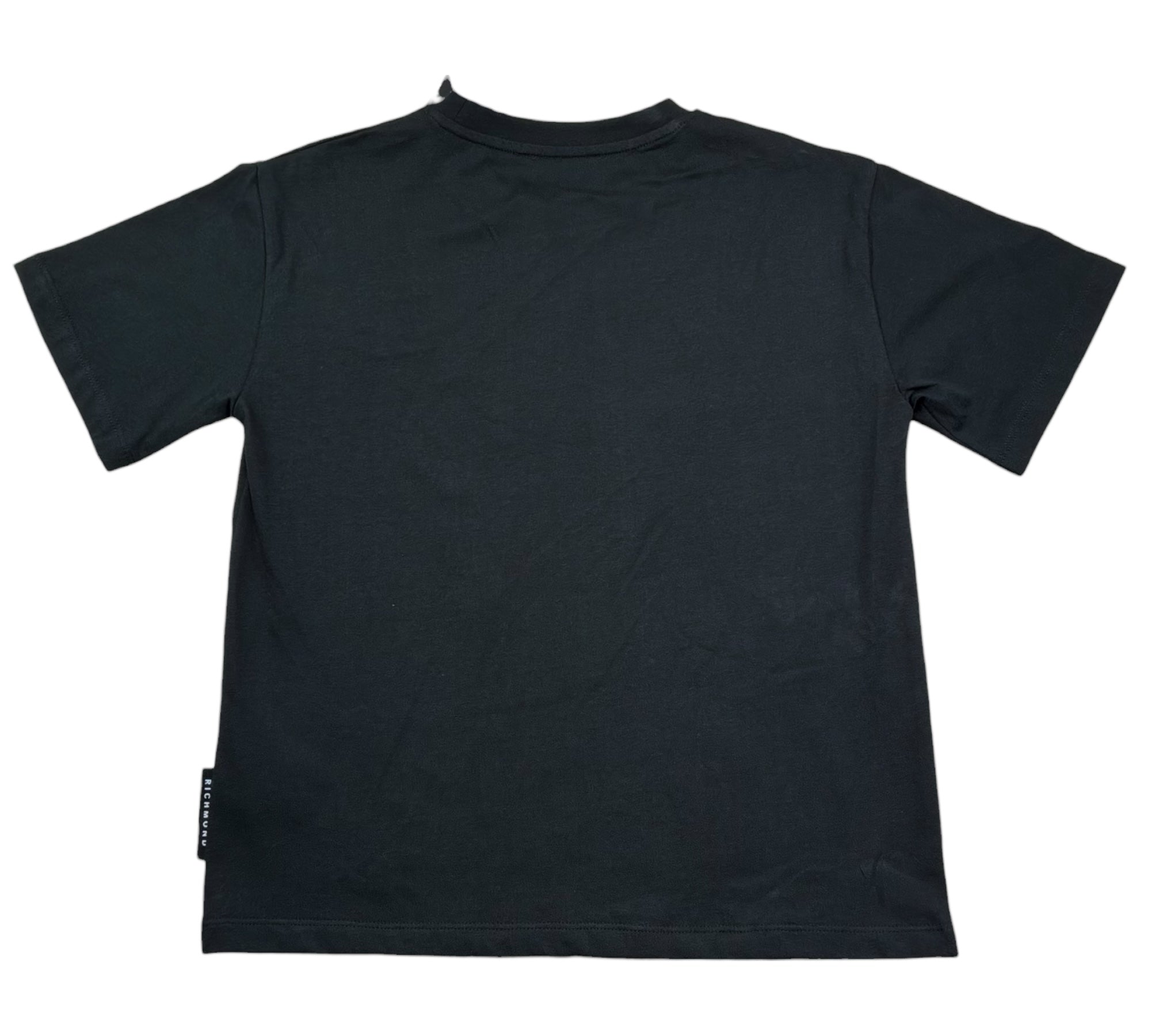 John Richmond T-Shirt Girocollo Tinta Unita con Ricami per Bambino RBP26099TS NERO JOHN RICHMOND 