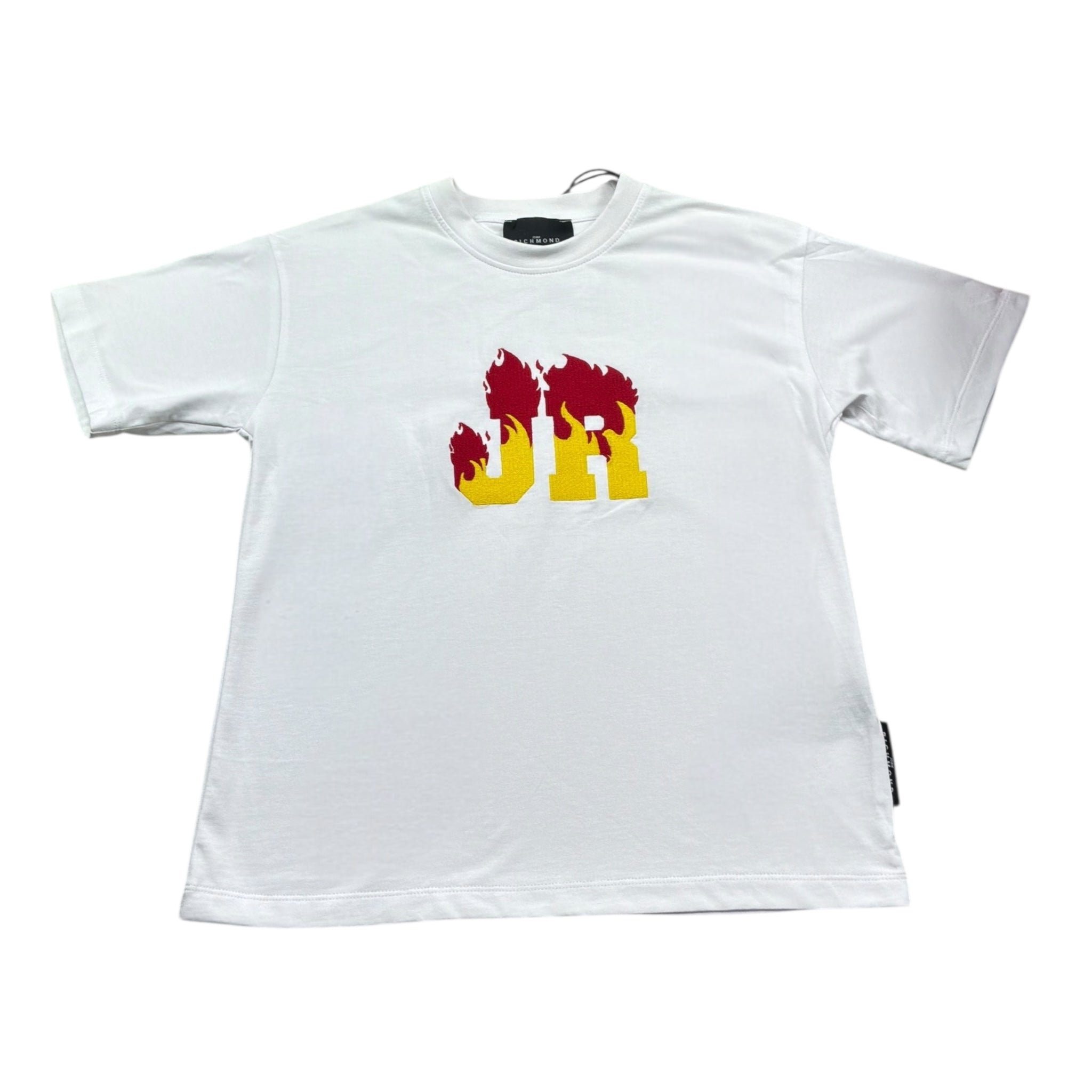 John Richmond T-Shirt Girocollo Tinta Unita con Stampa per Bambino RBP26113TS BIANCO JOHN RICHMOND 