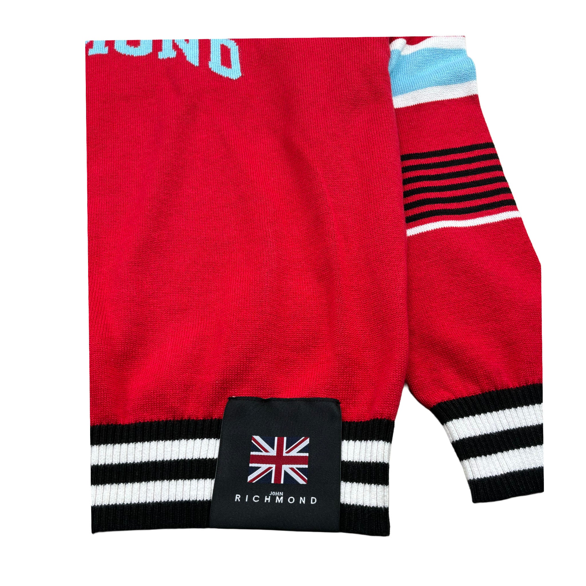 John Richmond Maglia Girocollo Tinta Unita con Stampa per Bambino RBP26124MA ROSSO JOHN RICHMOND 