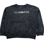 John Richmond Felpa Chiusa Girocollo Tinta Unita con Stampa per Bambino RBP26157FE NERO JOHN RICHMOND 