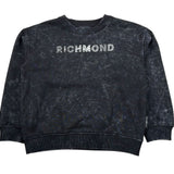 John Richmond Felpa Chiusa Girocollo Tinta Unita con Stampa per Bambino RBP26157FE NERO JOHN RICHMOND 