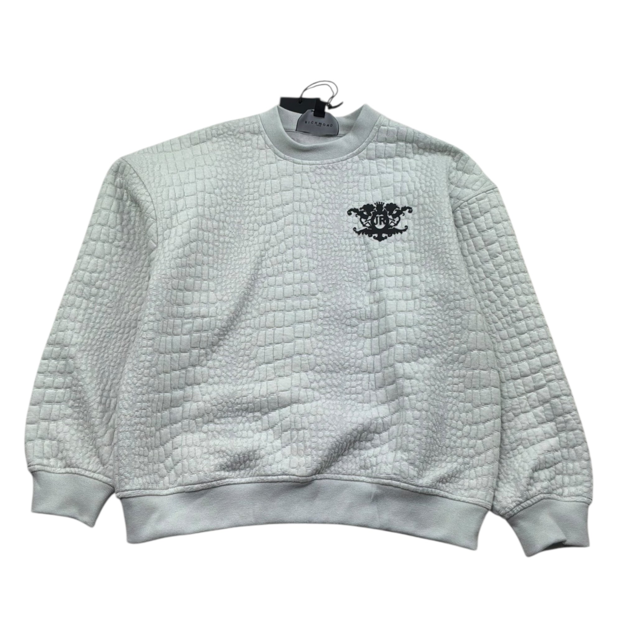 John Richmond Felpa Girocollo Tinta Unita con Logo per Bambino RBP26161FE VERDE JOHN RICHMOND 