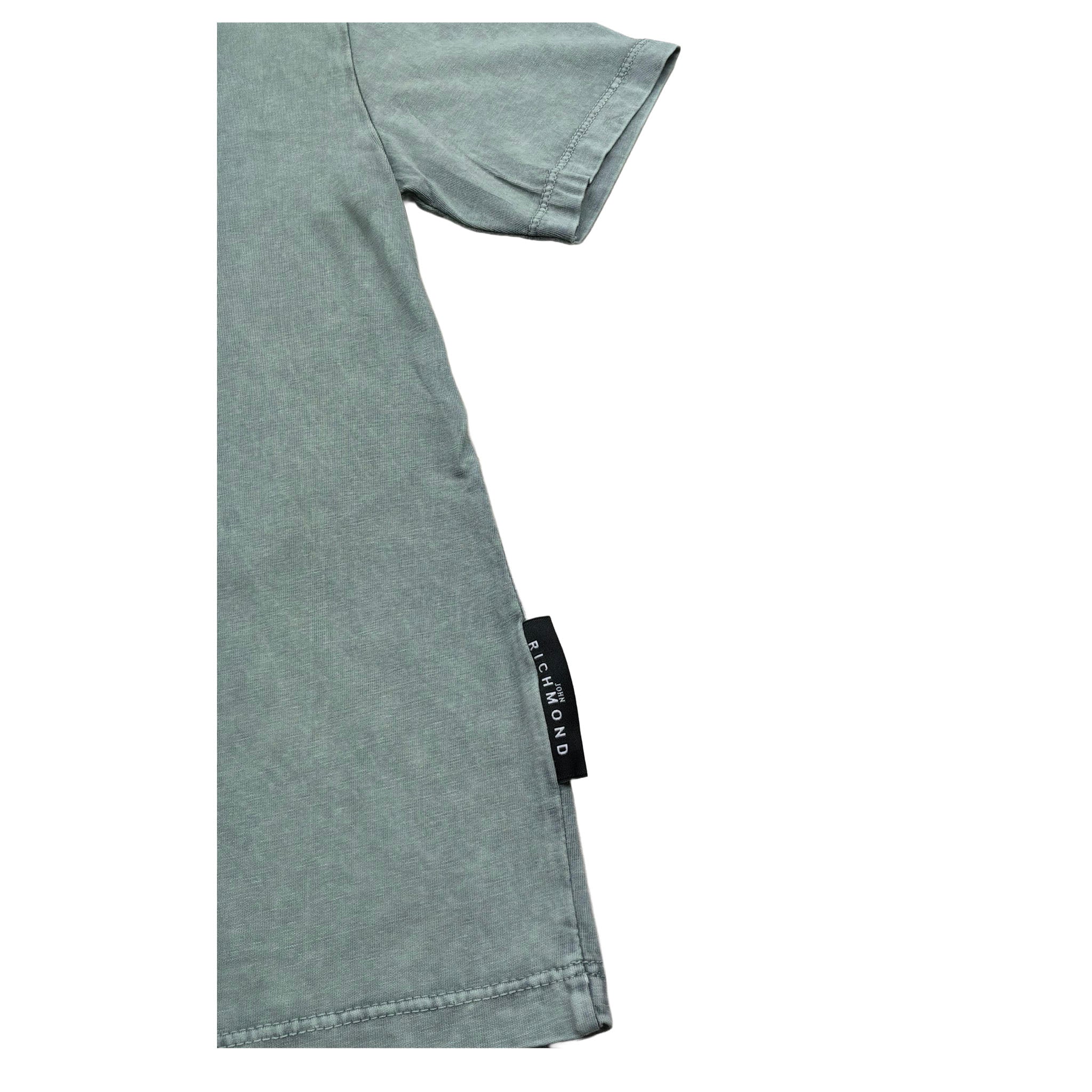 John Richmond T-Shirt Girocollo Tinta Unita con Stampa per Bambino RBP26175TS VERDE JOHN RICHMOND 