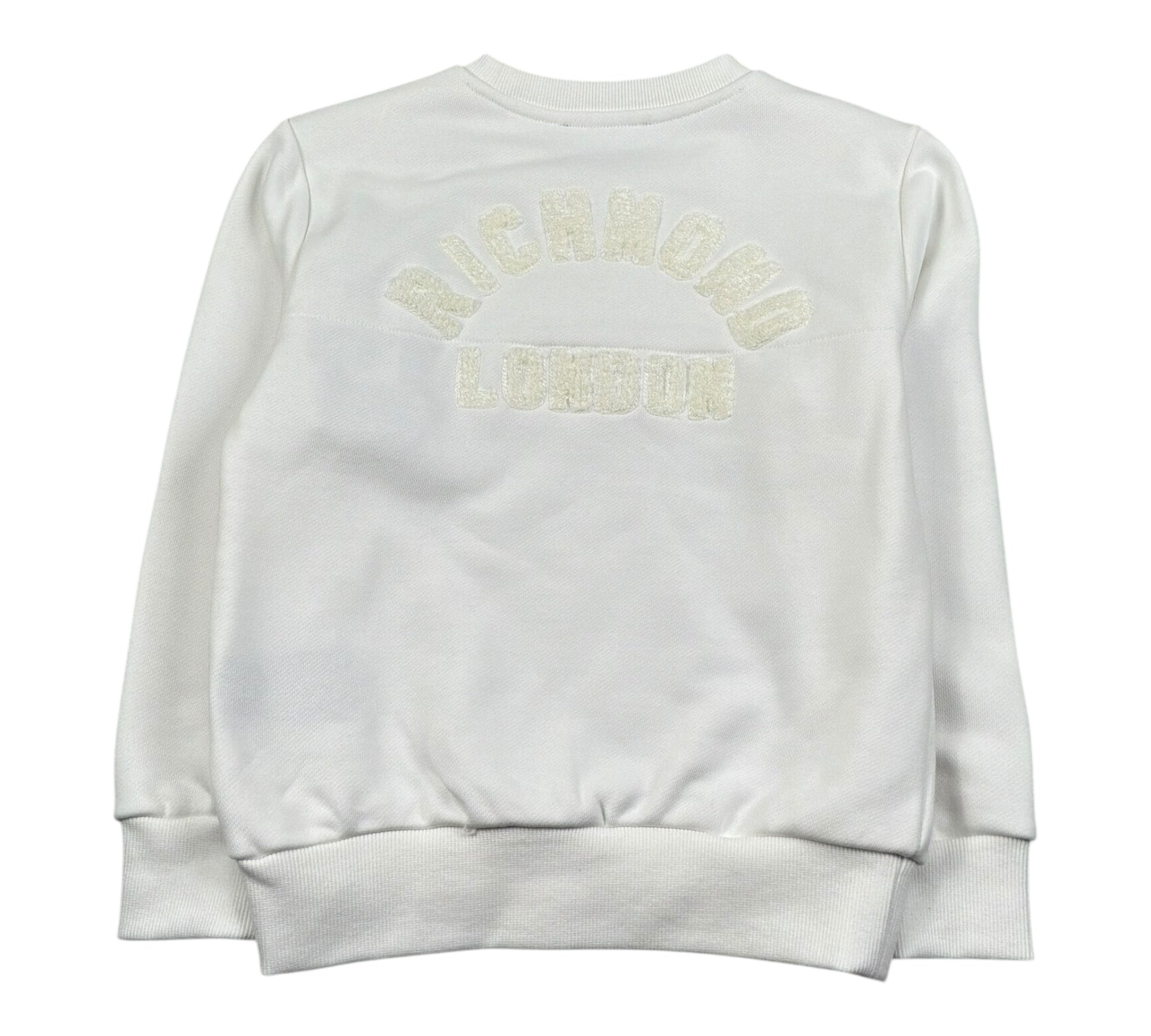 John Richmond Felpa Girocollo Tinta Unita con Logo per Bambino RBP26189FE BIANCO JOHN RICHMOND 