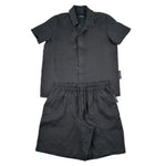 John Richmond Completo 2 Pezzi Camicia-Bermuda Tinta Unita per Bambino RBP26213CL NERO JOHN RICHMOND 