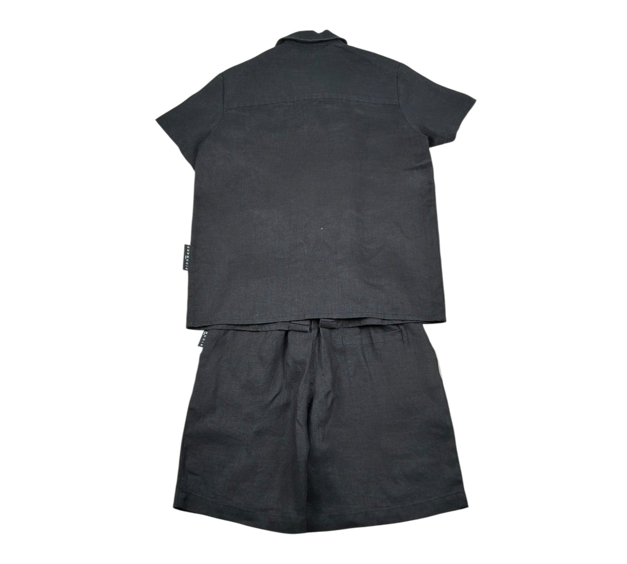 John Richmond Completo 2 Pezzi Camicia-Bermuda Tinta Unita per Bambino RBP26213CL NERO JOHN RICHMOND 