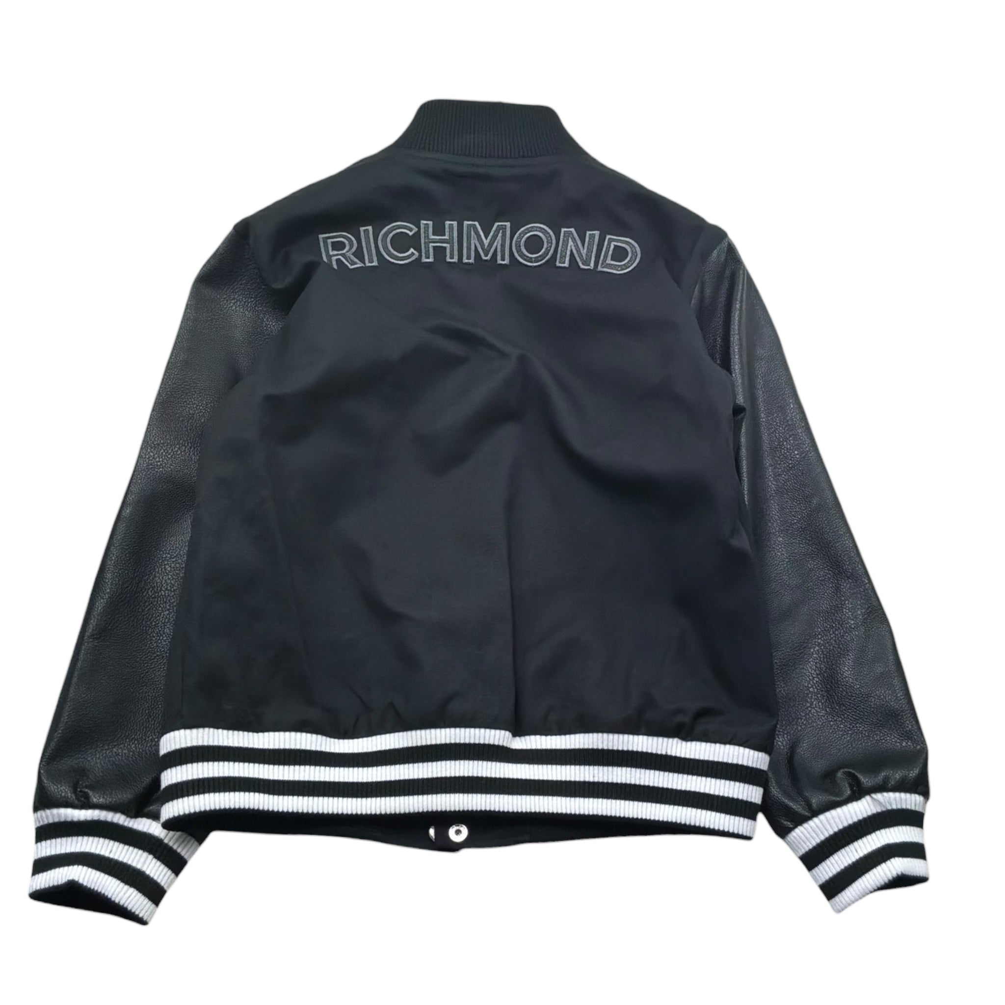 John Richmond Giubbino con Maniche In Ecopelle Tinta Unita con Bottoni per Bambino RBP26230GB NERO JOHN RICHMOND 