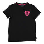 John Richmond T-Shirt Girocollo tinta unita con Stampa Nero per Bambina RGP24045TS NERO JOHN RICHMOND 