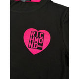 John Richmond T-Shirt Girocollo tinta unita con Stampa Nero per Bambina RGP24045TS NERO JOHN RICHMOND 