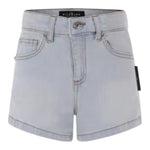 John Richmond Short In Denim con Girovita Regolabile per Bambina RGP25014SH AZZURRO JOHN RICHMOND 