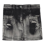 John Richmond Gonna In Denim tinta unita con Girovita Regolabile Nero per Bambina RGP25016GOXX NERO JOHN RICHMOND 