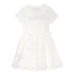 John Richmond Abito Mezza Manica tinta unita con Logo Bianco per Bambina RGP25106VE BIANCO JOHN RICHMOND 