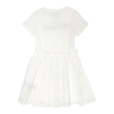 John Richmond Abito Mezza Manica tinta unita con Logo Bianco per Bambina RGP25106VE BIANCO JOHN RICHMOND 