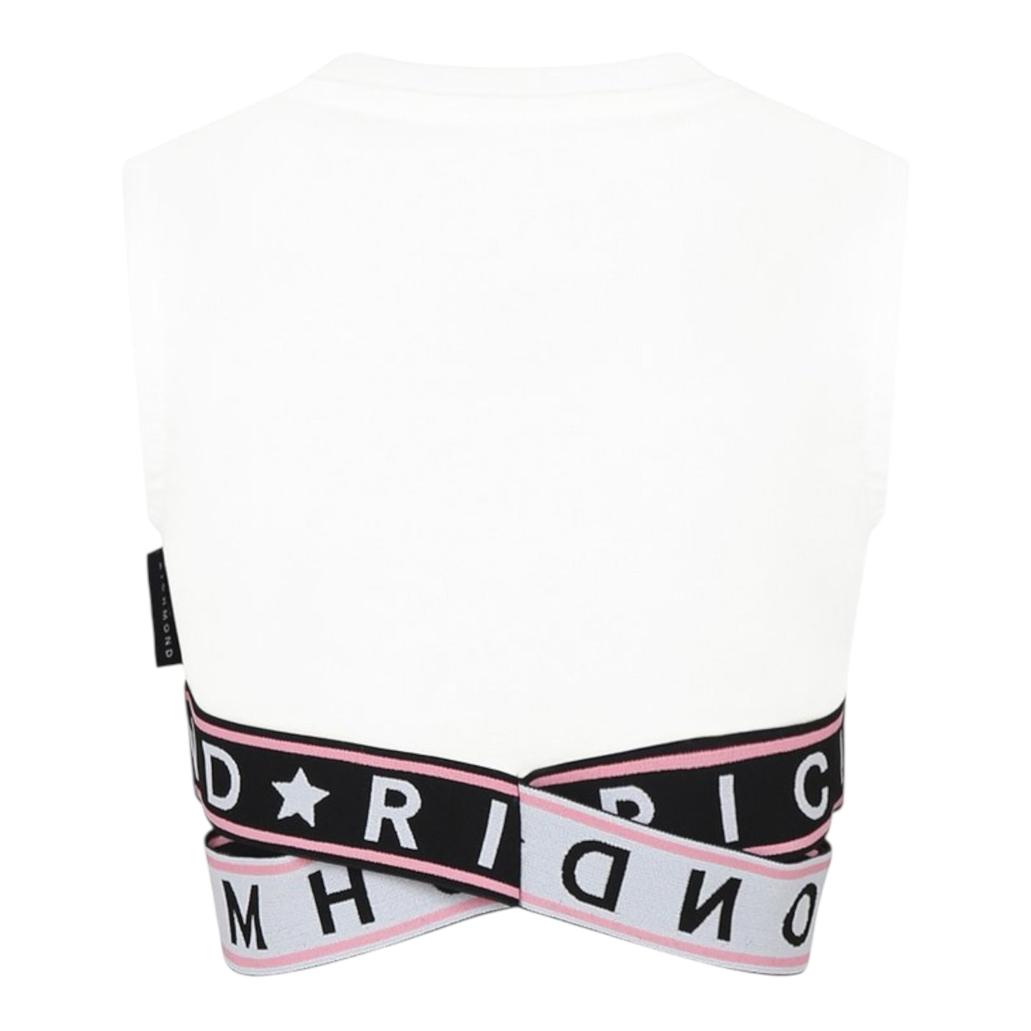 John Richmond Top Giromanica tinta unita con Paillettes Bianco per Bambina RGP25123TO BIANCO JOHN RICHMOND 