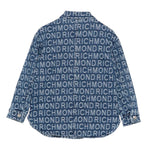 John Richmond Camicia In Denim Tinta Unita Logata per Bambina RGP25164CA BLU JOHN RICHMOND 