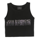 John Richmond Canotta Tinta Unita con Brillantini per Bambina RGP25204CN NERO JOHN RICHMOND 