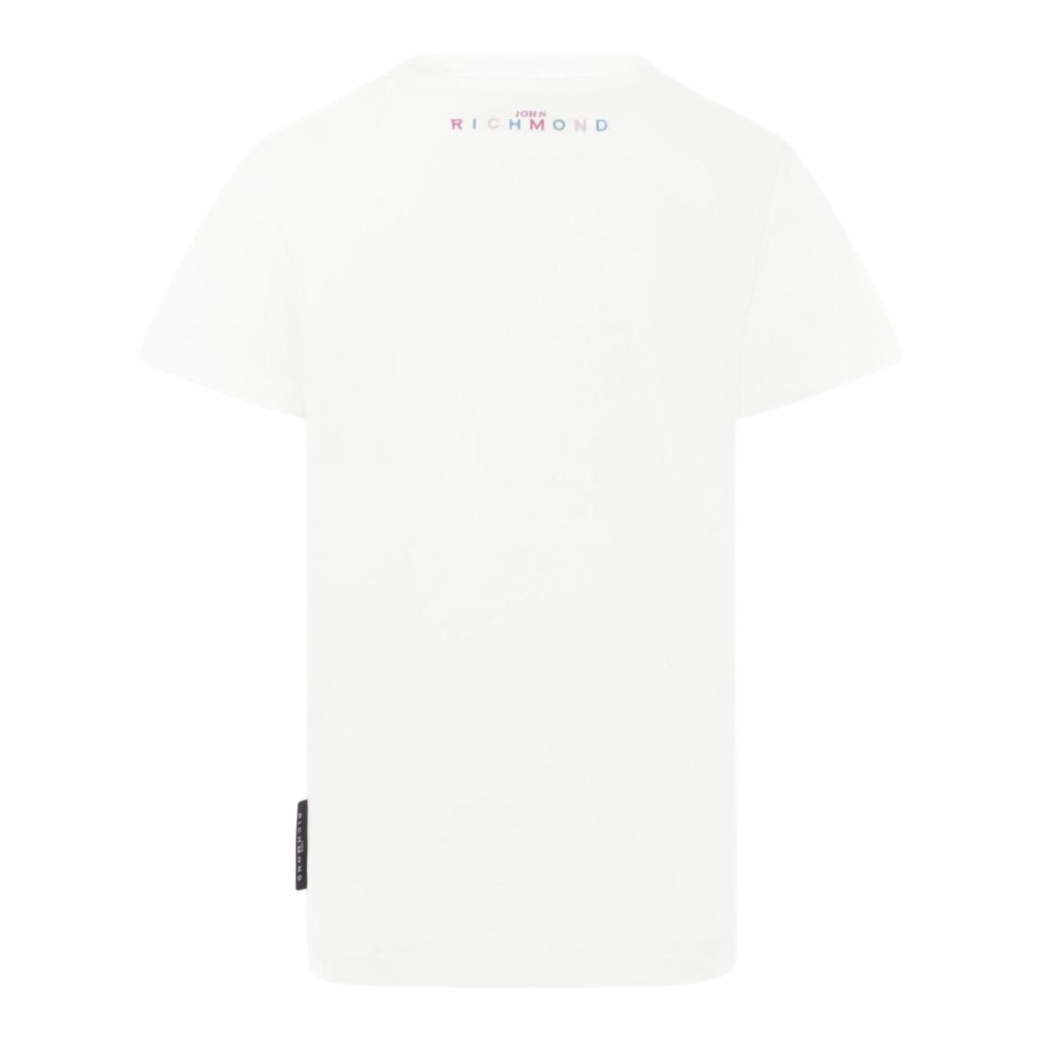 John Richmond T-Shirt Tinta Unita con Stampa per Bambina RGP25205TS BIANCO JOHN RICHMOND 