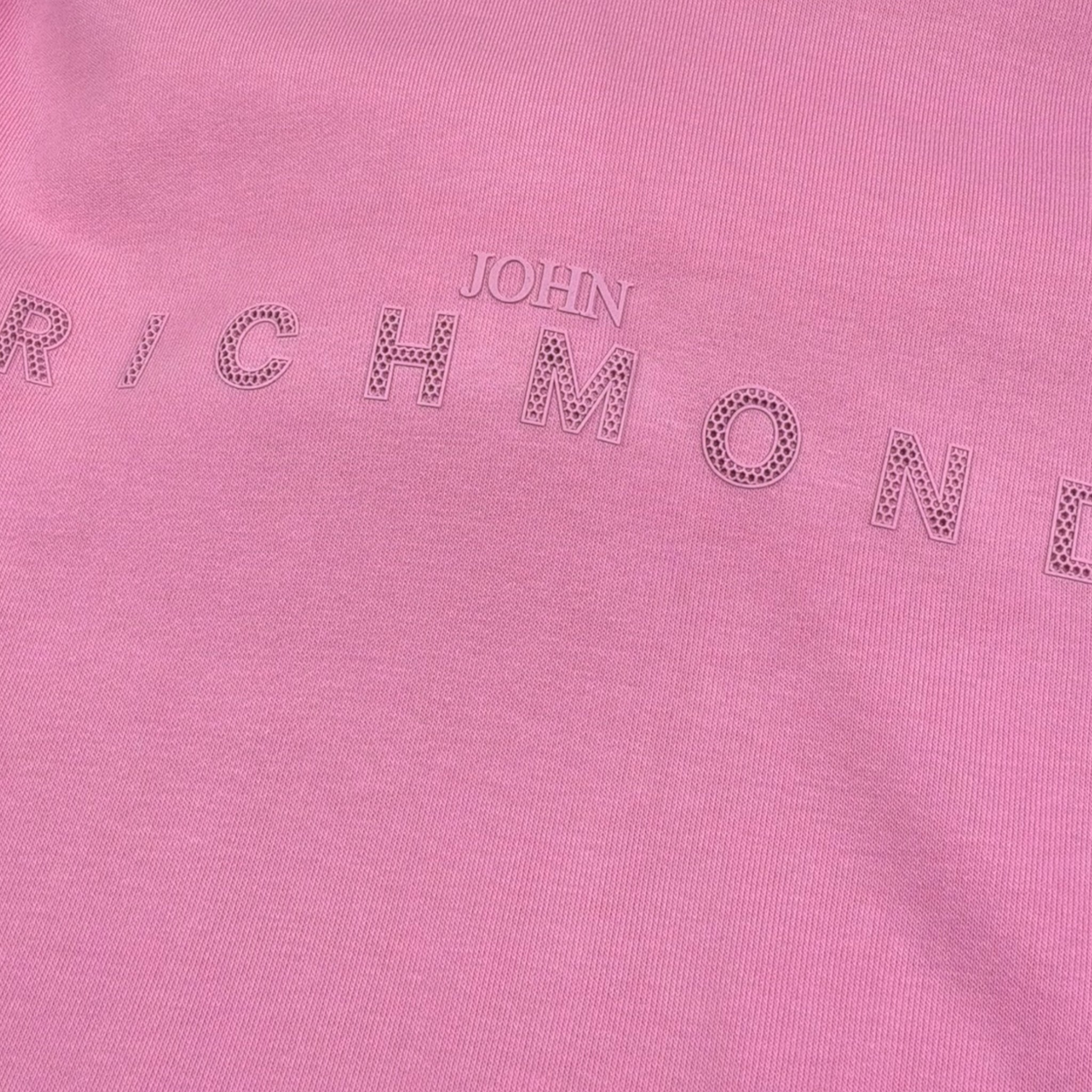 John Richmond Felpa Tinta Unita con Cappuccio E Stampa per Bambina RGP26006FE ROSA JOHN RICHMOND 