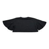 John Richmond T-Shirt Modello Crop Tinta Unita con Stampa per Bambina RGP26008TO NERO JOHN RICHMOND 