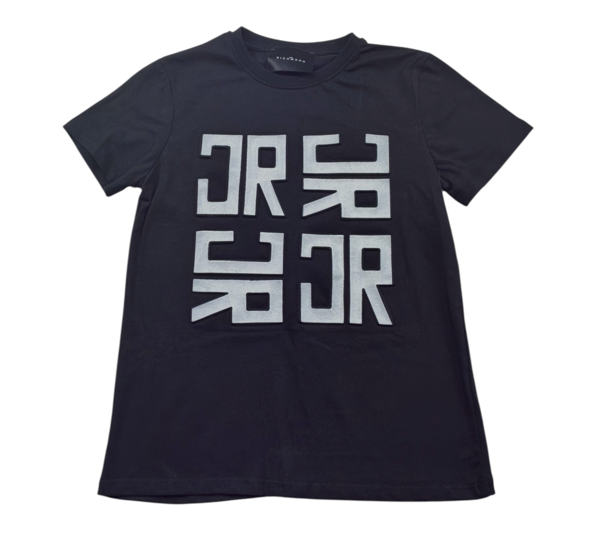 John Richmond T-Shirt Girocollo Tinta Unita con Stampa per Bambina RGP26012TS NERO JOHN RICHMOND 