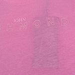 John Richmond T-Shirt Girocollo Tinta Unita con Logo per Bambina RGP26017TS ROSA JOHN RICHMOND 