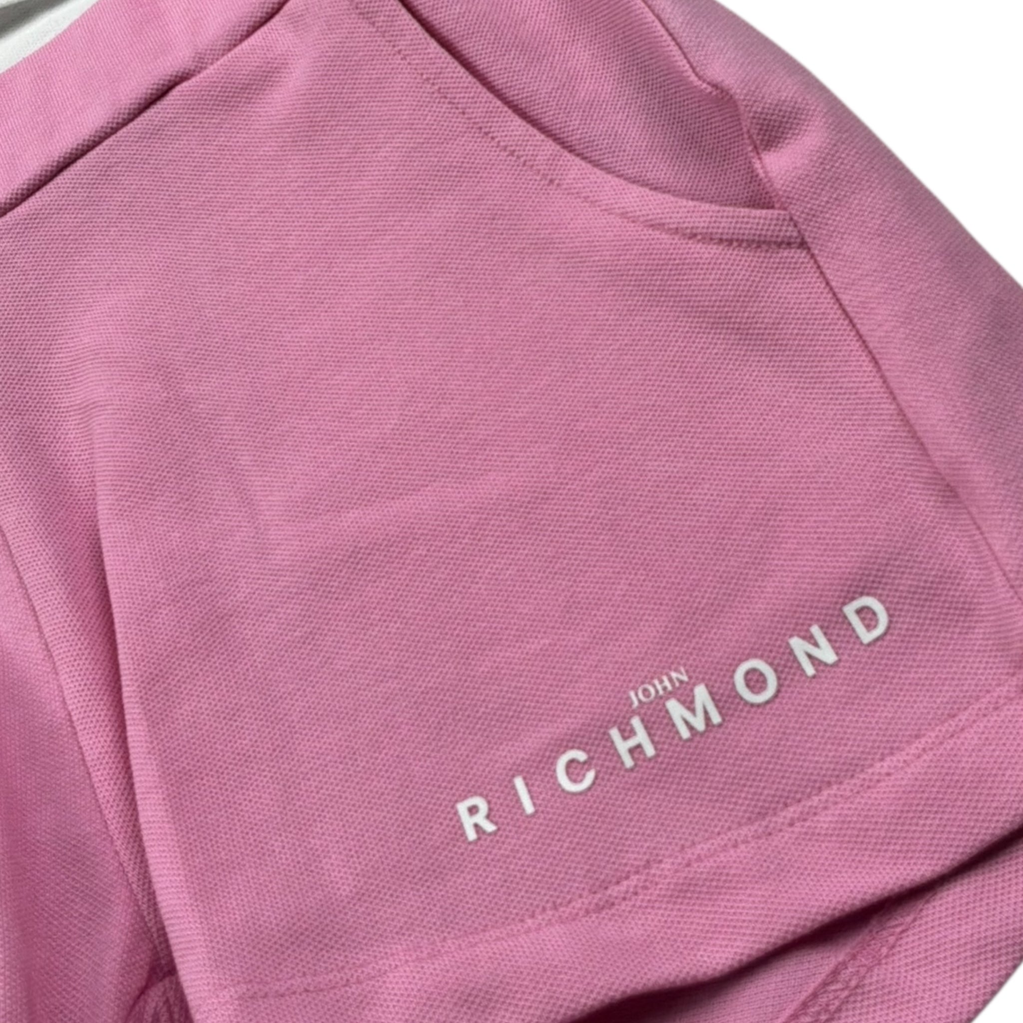 John Richmond Completo 2 Pezzi Polo-Short Bicolore per Bambina RGP26028CE ROSA/BIANCO JOHN RICHMOND 