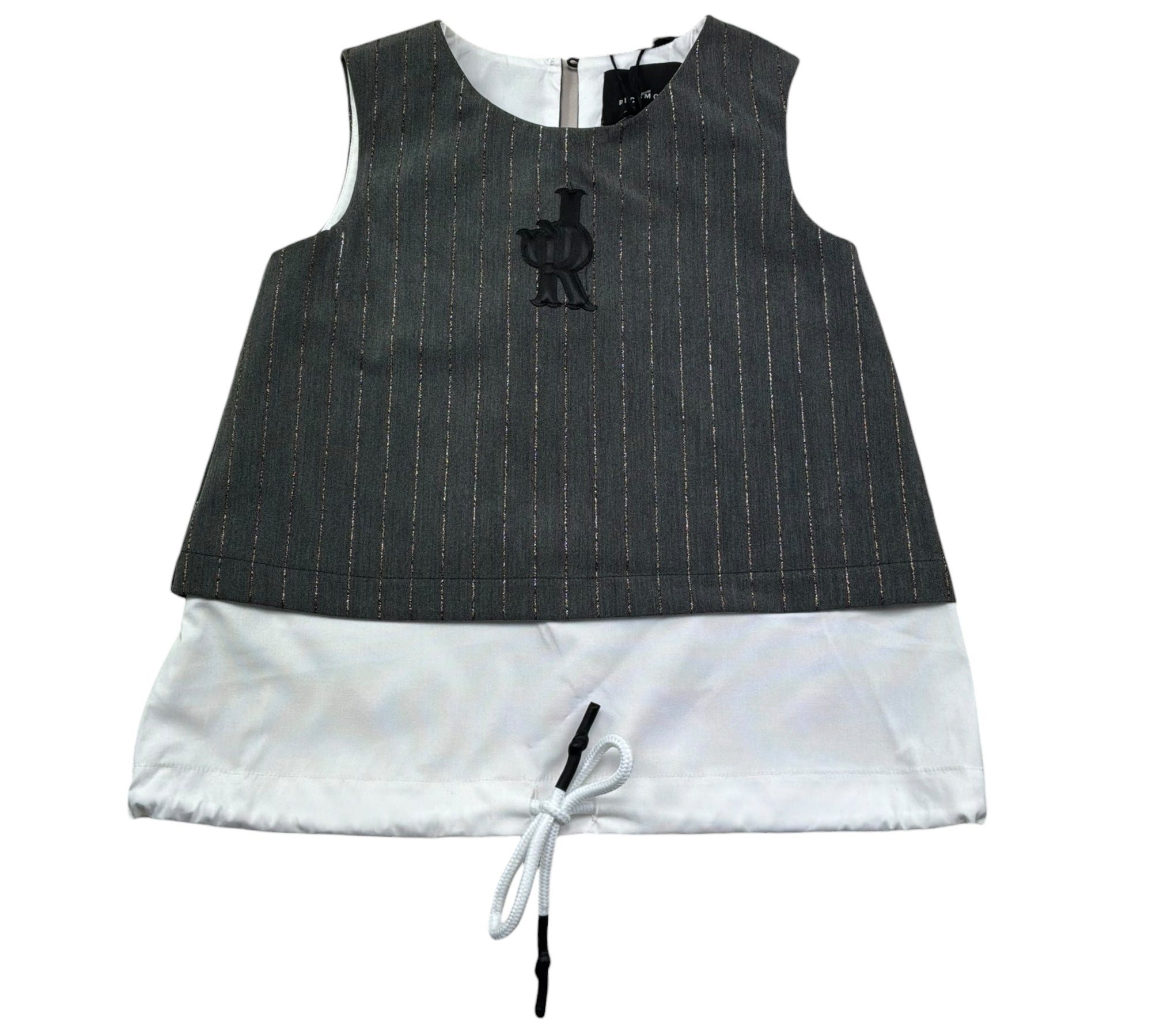John Richmond Top Giromanica Tinta Unita per Bambina RGP26038TO GRIGIO JOHN RICHMOND 