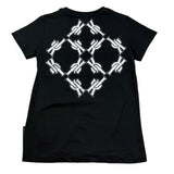 John Richmond T-Shirt Girocollo Tinta Unita con Logo per Bambino RGP26050TS NERO JOHN RICHMOND 