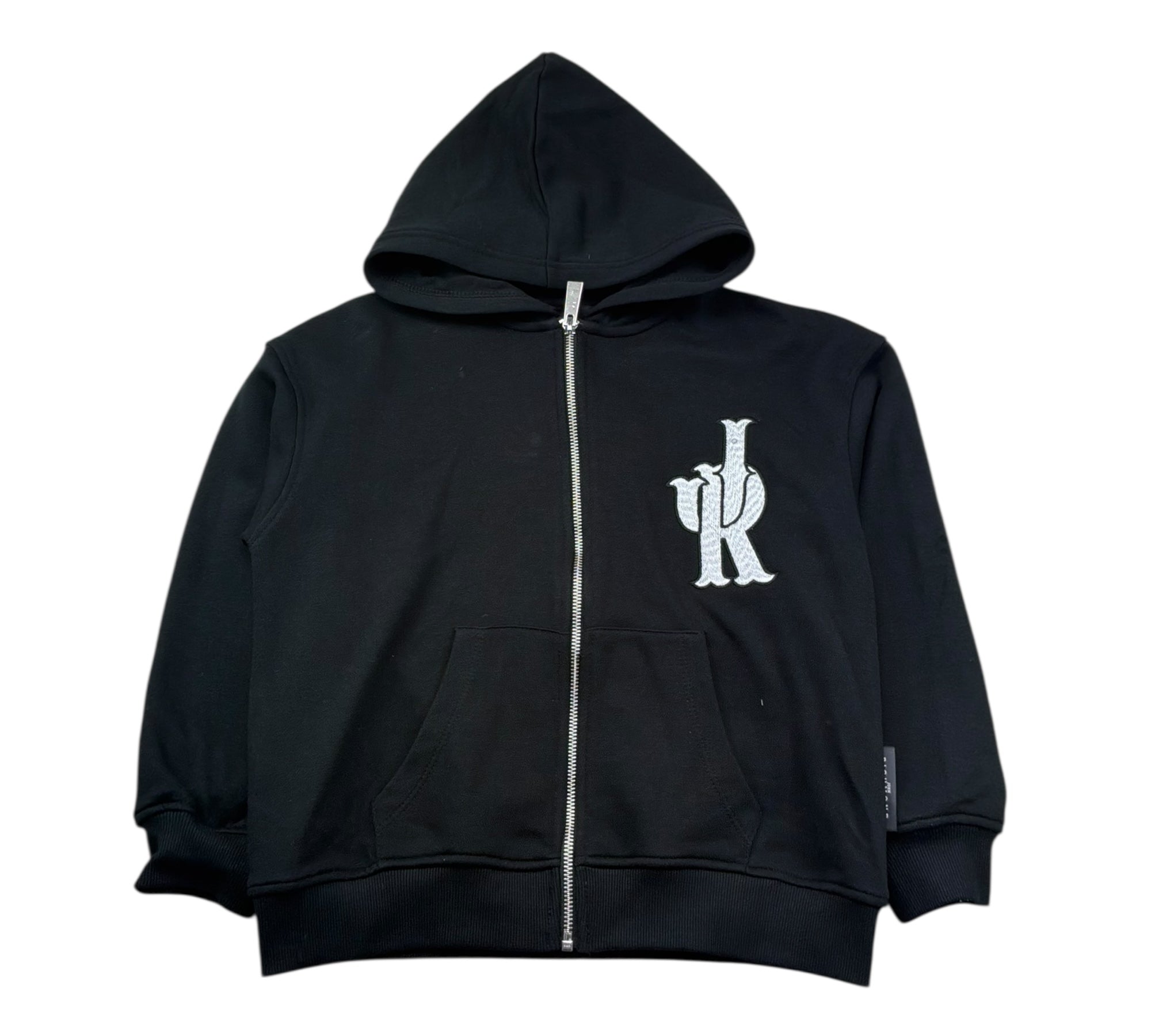 John Richmond Felpa con Zip E Cappuccio Tinta Unita per Bambina RGP26057FE NERO JOHN RICHMOND 