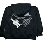John Richmond Felpa con Zip E Cappuccio Tinta Unita per Bambina RGP26057FE NERO JOHN RICHMOND 