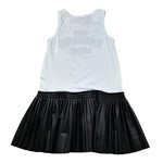 John Richmond Abito Giromanica Tinta Unita Bicolore per Bambina RGP26061VE BIANCO/NERO JOHN RICHMOND 