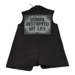 John Richmond Gilet Tinta Unita con Logo per Bambina RGP26062GC NERO JOHN RICHMOND 