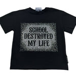 John Richmond T-Shirt Girocollo Tinta Unita con Brillantini per Bambina RGP26065TS NERO JOHN RICHMOND 