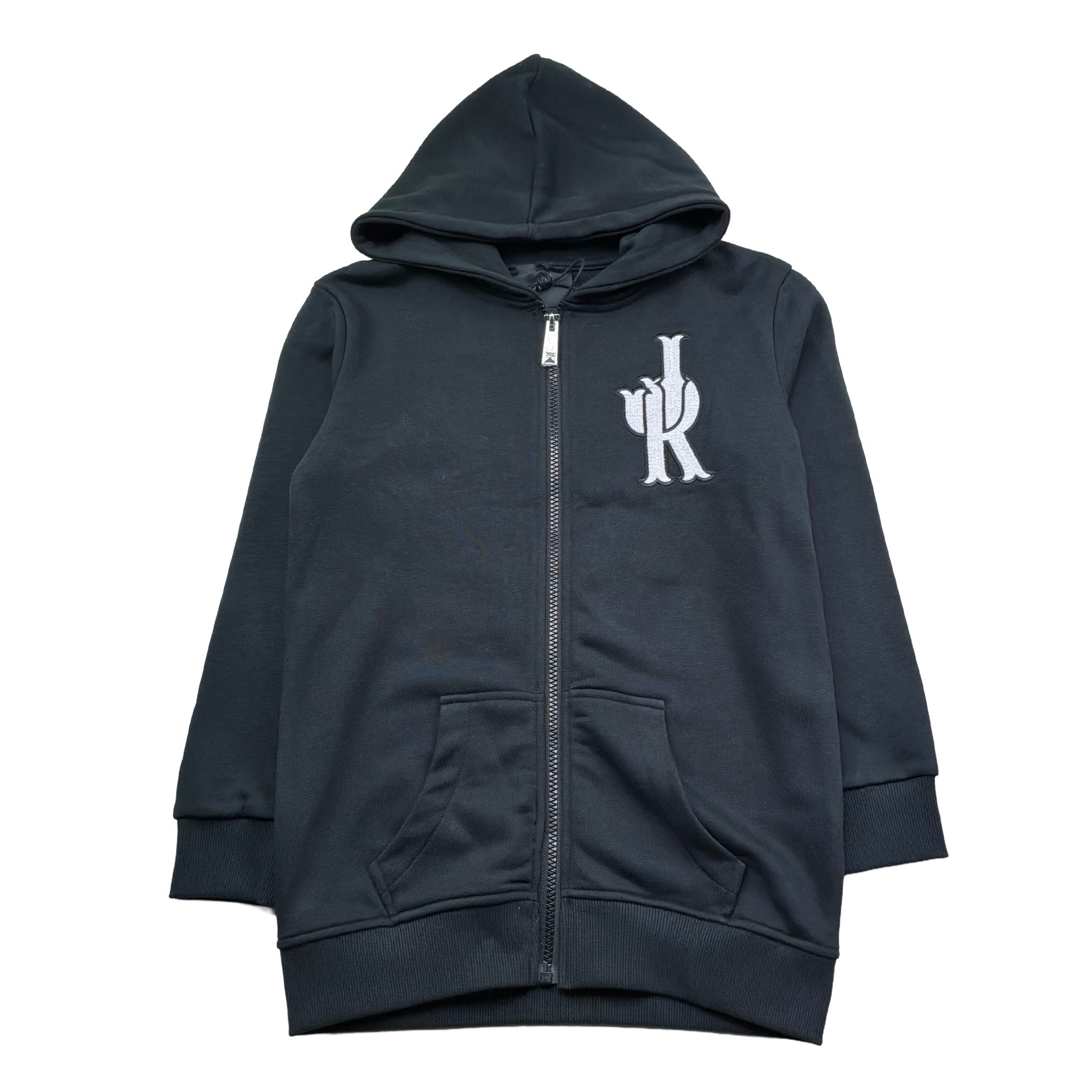 John Richmond Felpa con Zip E Cappuccio Tinta Unita per Bambino RGP26074FE NERO JOHN RICHMOND 