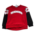 John Richmond Felpa Girocollo Tinta Unita con Maniche In Contrasto per Bambina RGP26085FE ROSSO JOHN RICHMOND 