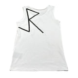 John Richmond Canotta Girocollo Tinta Unita con Borchie per Bambina RGP26099CN BIANCO JOHN RICHMOND 