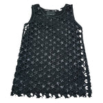 John Richmond Top Giromanica Tinta Unita Taforato per Bambina RGP26102 NERO JOHN RICHMOND 