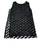 John Richmond Top Giromanica Tinta Unita Taforato per Bambina RGP26102 NERO JOHN RICHMOND 