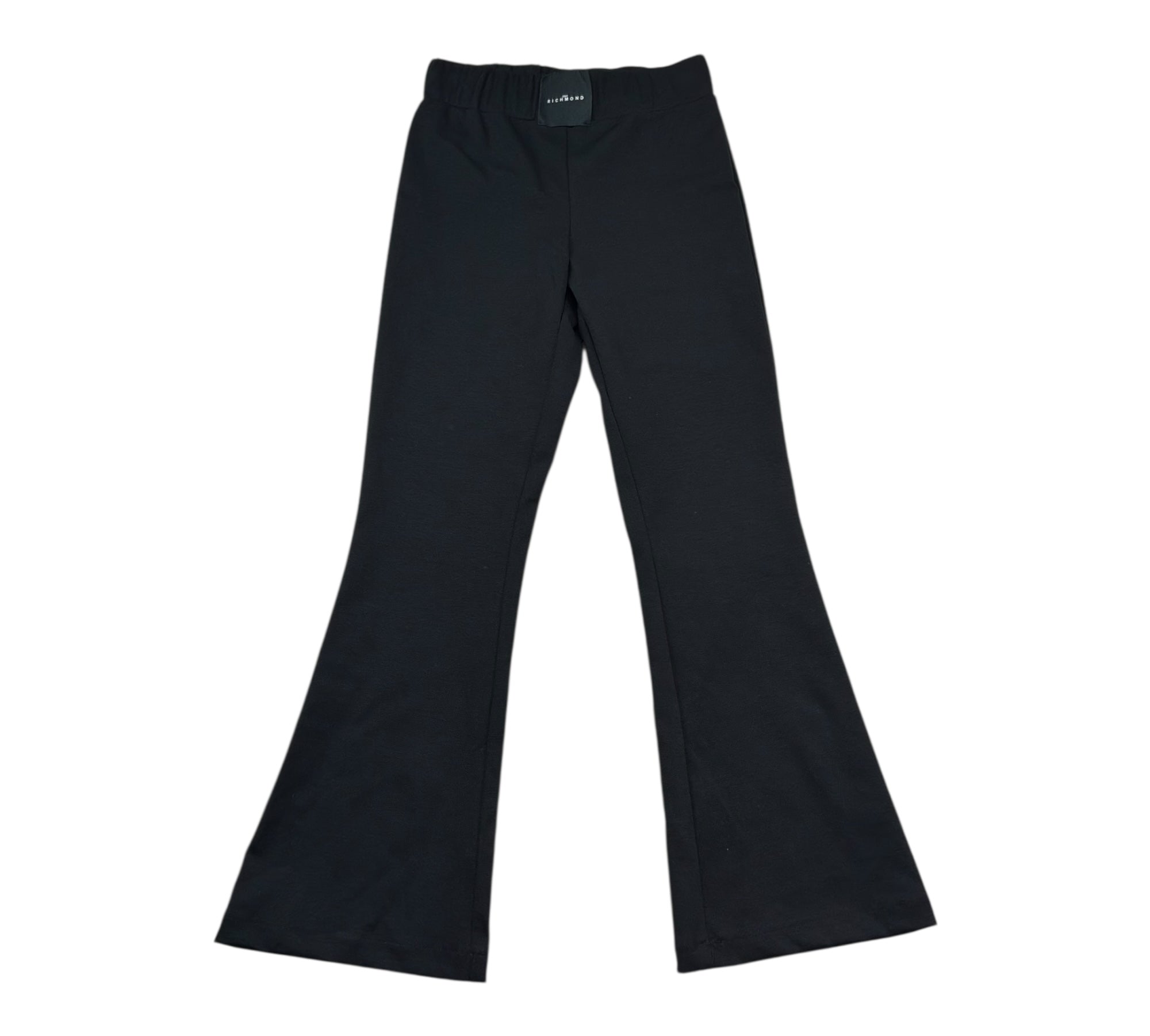John Richmond Pantalone Tinta Unita Modello Zampa per Bambina RGP26125PA NERO JOHN RICHMOND 