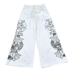 John Richmond Pantalone Modello A Palazzo Tinta Unita con Stampa per Bambina RGP26127PA BIANCO JOHN RICHMOND 