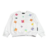 John Richmond Felpa Girocollo Tinta Unita con Stampa per Bambina RGP26161FE BIANCO JOHN RICHMOND 