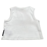 John Richmond Canotta Modello Crop Tinta Unita con Stampa per Bambina RGP26172CN BIANCO JOHN RICHMOND 