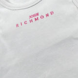 John Richmond Canotta Modello Crop Tinta Unita con Stampa per Bambina RGP26172CN BIANCO JOHN RICHMOND 