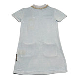 John Richmond Abito Tinta Unita con Colletto E Brillantini per Bambina RGP26187VE AZZURRO JOHN RICHMOND 